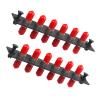fyboptwu 6-Port ST UPC SM Fiber Patch Panel with 6 Simplex Adapters, 2pcs view 1