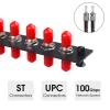 fyboptwu 6-Port ST UPC SM Fiber Patch Panel with 6 Simplex Adapters, 2pcs view 3