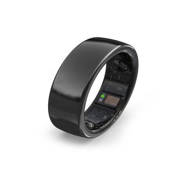 aaboRing Smart Ring, Men, Women, Track Heart Rate, Fitness, Activity, Sleep Stress Monitoring, Step Count, Up to 7 Days of Battery Life, Titanium, No App Subscription, Black 7