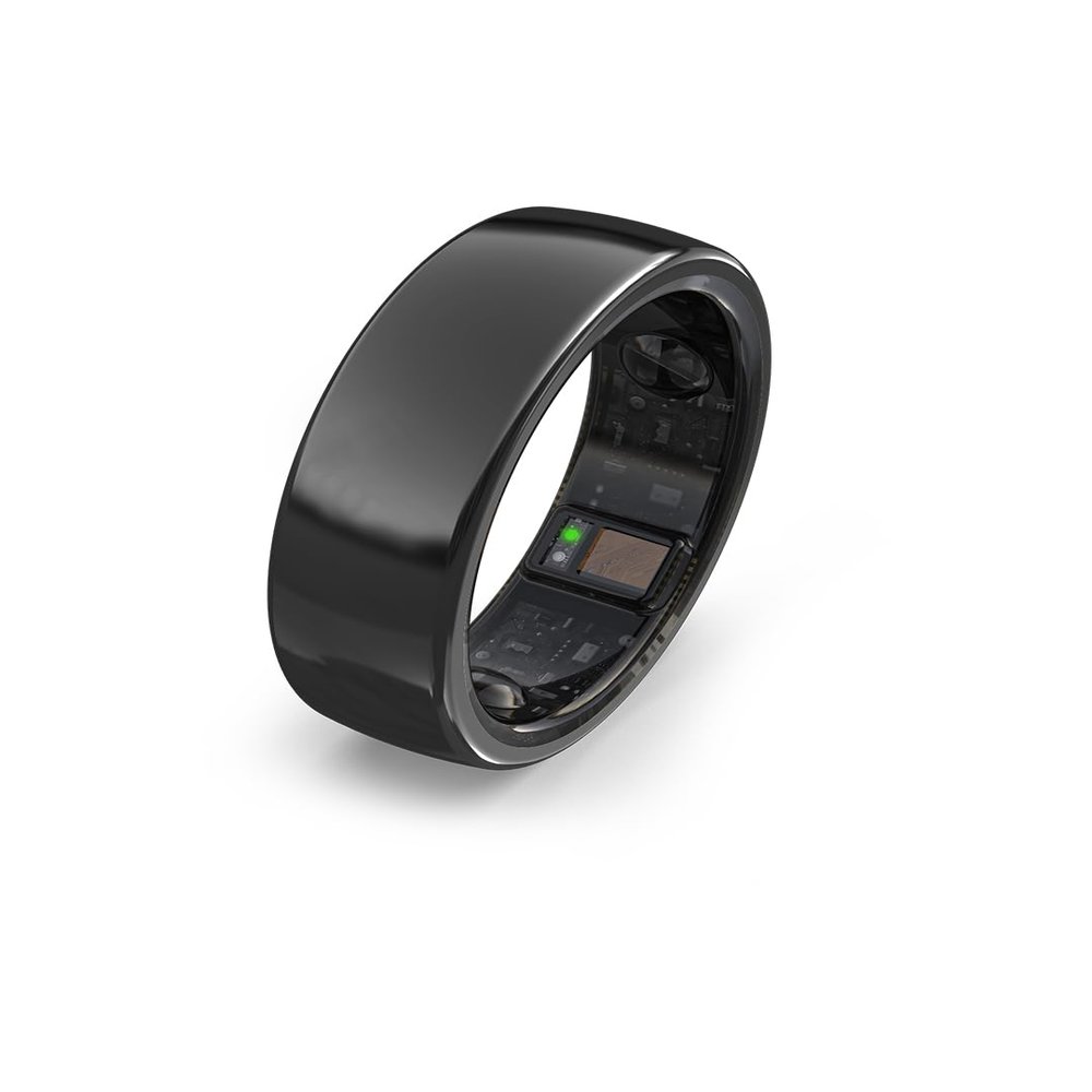 aaboRing Smart Ring, Men, Women, Track Heart Rate, Fitness, Activity, Sleep Stress Monitoring, Step Count, Up to 7 Days of Battery Life, Titanium, No App Subscription, Black 7