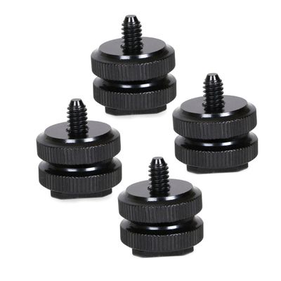 4pcs Hot Shoe Mount Tripod Screw Adapter for Cameras Anodized Compatible Flash Units and Accessories