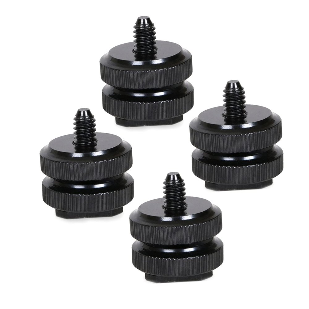 4pcs Hot Shoe Mount Tripod Screw Adapter for Cameras Anodized Compatible Flash Units and Accessories