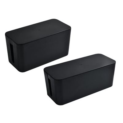 Angoily 2pcs Wire Cover for Cable Management Cord Organizer Travel Plastic Desktop Power Strip Storage Box