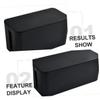 Angoily 2pcs Wire Cover for Cable Management Cord Organizer Travel Plastic Desktop Power Strip Storage Box view 3