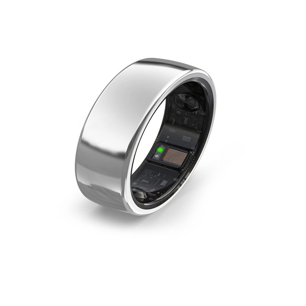 aaboRing Smart Ring, Men, Women, Track Heart Rate, Fitness, Activity, Sleep Stress Monitoring, Step Count, Up to 7 Days of Battery Life, Titanium, No App Subscription, Silver 7