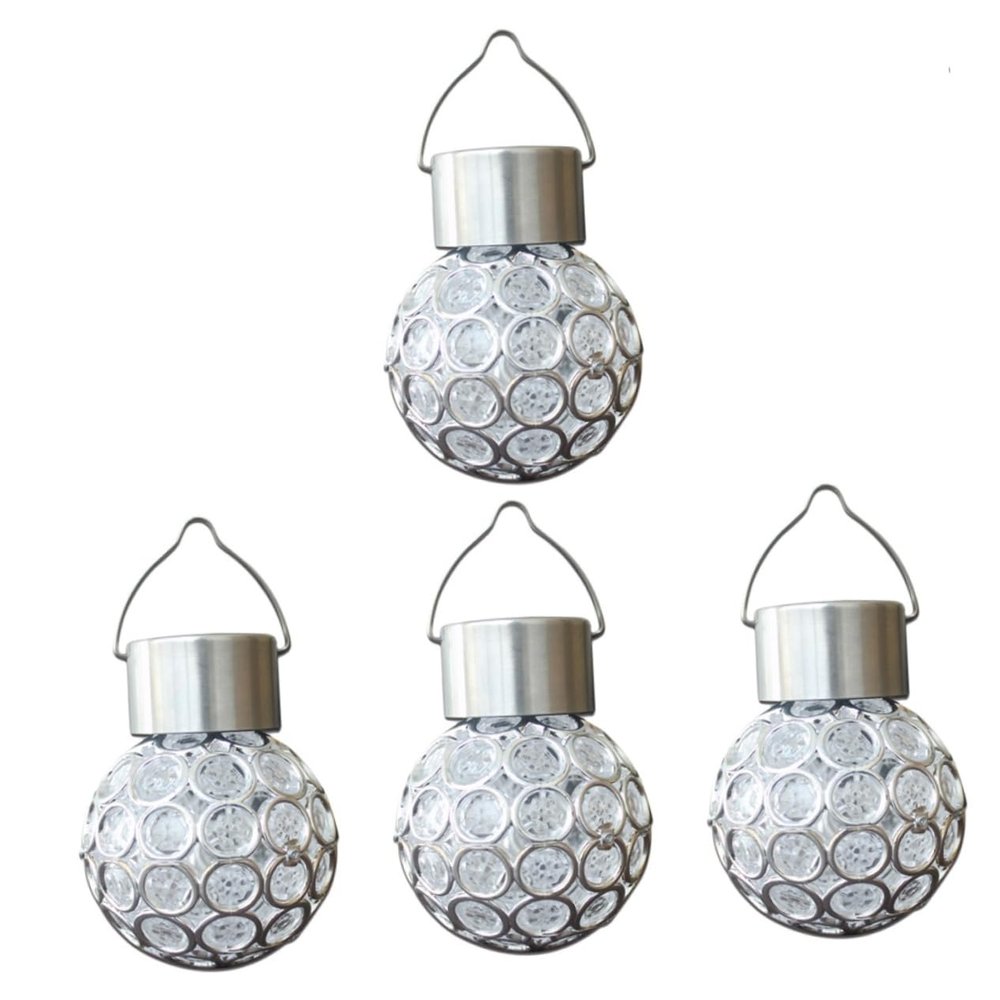 VANZACK Solar LED Hanging Light Waterproof Crystal Ball Lamp for Outdoor Garden Light Control Decorative Lantern for Patio and Yard