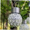 VANZACK Solar LED Hanging Light Waterproof Crystal Ball Lamp for Outdoor Garden Light Control Decorative Lantern for Patio and Yard view 2