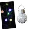 VANZACK Solar LED Hanging Light Waterproof Crystal Ball Lamp for Outdoor Garden Light Control Decorative Lantern for Patio and Yard view 3