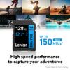 Lexar 128GB (2-Pack) High-Performance 800x PRO SD Card, UHS-I, C10, U3, V30, 4K, Up to 150MB/s Read SDXC Memory Card, for Point-and-Shoot & Mid-Range DSLR Cameras, HD Camcorders (LSD0800P128G-B2NNU) view 2