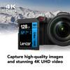 Lexar 128GB (2-Pack) High-Performance 800x PRO SD Card, UHS-I, C10, U3, V30, 4K, Up to 150MB/s Read SDXC Memory Card, for Point-and-Shoot & Mid-Range DSLR Cameras, HD Camcorders (LSD0800P128G-B2NNU) view 3