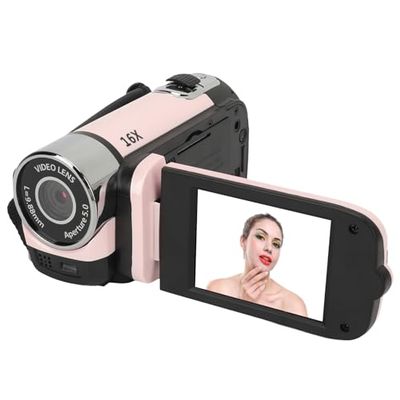 4K Digital Camera for Photography and Video, 2.4 Inch Rotatable Screen Camcorder,16X Zoom HD Video Recorder with Fill Light, Compact Camera for Travel ()