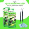 Fujifilm QuickSnap Flash 400 Disposable 35mm Camera  4 Pack  4 Hand Straps  2 BluebirdSales Microfiber Cloth, Green, 7033661 view 3