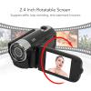 Zopsc 4K Digital Camera for Photography and Video, 2.4 Inch Rotatable Screen Camcorder,16X Zoom Video Recorder with Fill Light, Compact Camera for Travel (Black) view 4