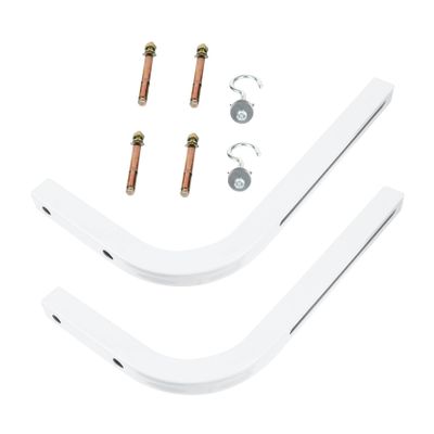 DirectNine Basics 2pcs Projector Bracket Ceiling Projector Mount Home Theater Projector Mount Ceiling Metal Stand Metal Projector Screen L-Bracket Proyectores para Casa Wall Mount Iron White, 27.5x16cm