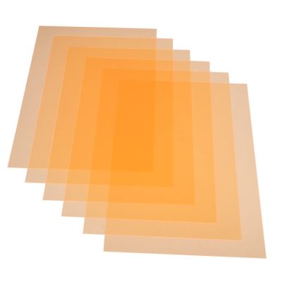 6pcs Colored Light Diffuser Sheets PVC Filter Sheets for Light Dimming Color Correction and Classroom Use Transparent Orange for Photography and Stage Lighting
