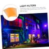 6pcs Colored Light Diffuser Sheets PVC Filter Sheets for Light Dimming Color Correction and Classroom Use Transparent Orange for Photography and Stage Lighting view 4