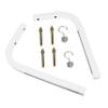 DirectNine Basics Quality Thickened Iron Projector Screen L-Bracket White Coated with Hook for Easy Installation view 1