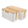 Housoutil 2pcs Box Lid Stylish Desk Cord Organizer for Home Office Storage for and Cables view 1