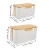 Housoutil 2pcs Box Lid Stylish Desk Cord Organizer for Home Office Storage for and Cables view 2