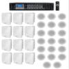 Rockville RCS350-6 Bundle: 350W 6-Zone 70V Commercial Amplifier, (12) WET-5W 5.25" IPX55 Wall Speakers (40W RMS) & (20) CCL5T 5" Ceiling Speakers (1.25/2.5/5W taps) for Restaurant Office, 33-Items view 1