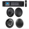 Rockville Bundle: (1) RCS180-6 180 Watt 6 Zone 70v Restaurant Amplifier Bundle with (2) Control 18C/T-BK 8" 70v Black Ceiling Speakers & (2) Control 16C/T-BK 6.5" Ceiling Speakers (5 Items) view 1