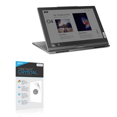 BoxWave Screen Protector Compatible with Lenovo ThinkBook Plus Twist - ClearTouch Crystal (2-Pack), HD Film Skin - Shields from Scratches