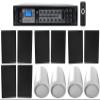 Rockville Bundle: (1) RCS350-6 350 Watt 6 Zone 70v Commercial Amplifier Bundle with (8) RockSlim 70B Black 5.25" Wall Speakers & (4) Control 65P/T-WH White 5.25" Pendant Speakers (13 Items) view 1