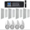 Rockville Bundle: (1) RCS350-6 350 Watt 6 Zone 70v Commercial Amplifier Bundle with (8) RockSlim 70B White 5.25" Wall Speakers & (4) Control 65P/T-WH White 5.25" Pendant Speakers (13 Items) view 1