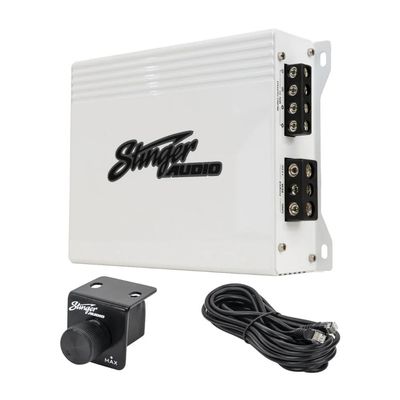 Stinger Audio MT-1000.1M 1000 Watt RMS 1-Channel Monoblock Marine Audio Subwoofer Amplifier, Class D, Water-Resistant, Mosfet, Remote Control Bass Knob, Subsonic Filter, Low-Pass Filter, Bass Boost Q