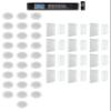 Rockville CCL5T Bundle: (28) 5 in White 70V Commercial Ceiling Speakers, (24) RockSlim 70W 5.25 in 70V Wall Speakers, RCS350-6 350-Watt 6-Zone Bluetooth Amplifier for Restaurant Bar Audio, 53-Items view 1