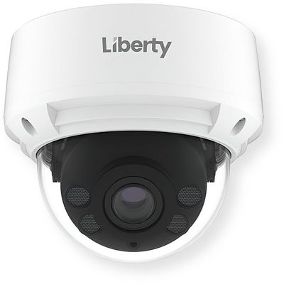 Liberty Security L3IP4VFDS L3 Series 4MP AI Outdoor IP Varifocal Dome Camera, 2592 x 1520 Max Resolution, 120dB WDR, 4 IR LEDs Up to 120-ft, Built-in Storage Up to 256GB, 1/2.8" CMOS Sensor