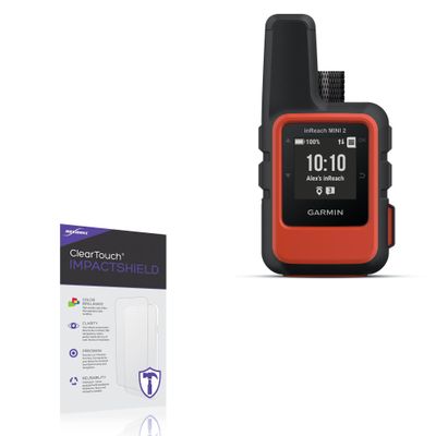 BoxWave Screen Protector Compatible with Garmin inReach Mini 2 - ClearTouch ImpactShield (2-Pack), Impenetrable Screen Protector Flexible Film