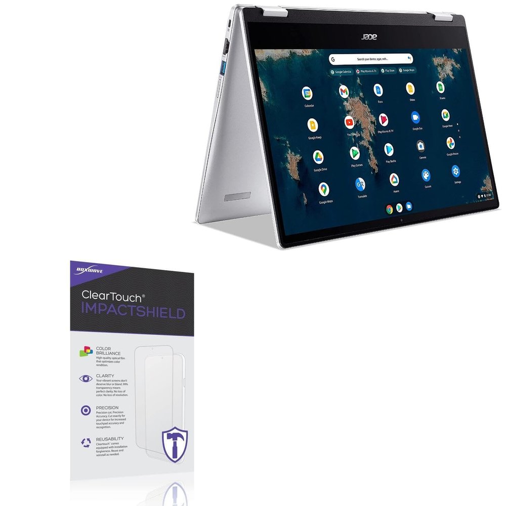 BoxWave Screen Protector Compatible with Acer Chromebook Spin 314 (CP314-1HN) - ClearTouch ImpactShield (2-Pack), Impenetrable Screen Protector Flexible Film