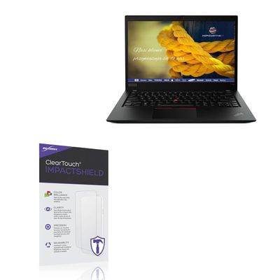 BoxWave Screen Protector Compatible with Lenovo ThinkPad T14s (14in) - ClearTouch ImpactShield (2-Pack), Impenetrable Screen Protector Flexible Film