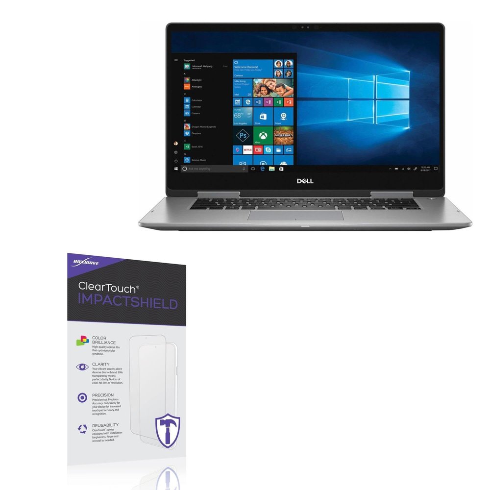BoxWave Screen Protector Compatible with Dell Inspiron 15 7000 2-in-1 (15.6 in) - ClearTouch ImpactShield (2-Pack), Impenetrable Screen Protector Flexible Film
