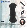 NewDoar Static Climbing Rope 6mm Accessory Cord Rope,for Arborist Tree, Mountaineering, Sailboat Rope,Dock Lines,Hauling Dragginge-Black/30M view 2