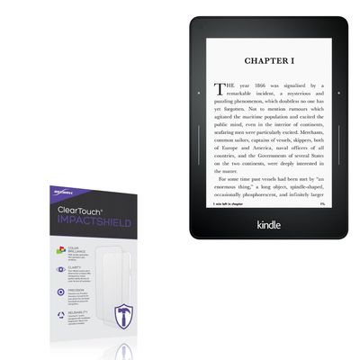 BoxWave Screen Protector Compatible with Amazon Kindle Paperwhite (3rd Gen 2015) - ClearTouch ImpactShield (2-Pack), Impenetrable Screen Protector Flexible Film