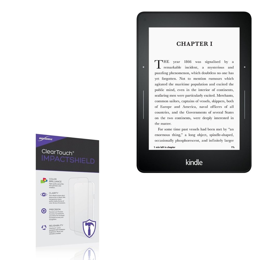 BoxWave Screen Protector Compatible with Amazon Kindle Paperwhite (3rd Gen 2015) - ClearTouch ImpactShield (2-Pack), Impenetrable Screen Protector Flexible Film