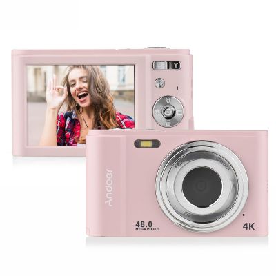 Camnoon Portable Digital Camera 48MP 4K 2.88-inch IPS Screen 16X Zoom Auto Focus Self-Timer Face Detection Anti-Shaking Built-in Battery with Hand Strap Carry Pouch