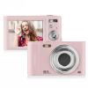 Camnoon Portable Digital Camera 48MP 4K 2.88-inch IPS Screen 16X Zoom Auto Focus Self-Timer Face Detection Anti-Shaking Built-in Battery with Hand Strap Carry Pouch