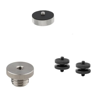 CAMVATE 3/8"-16 Female to 1/4"-20 Male Adapter + 1/4"-20 to 5/8"-11 Threaded Screw + 1/4"-20 Male Thread Screw