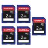 EASTBULL 5-Pack of SD Card 2GB Class 6 SD Card U1 V30 SDHC Memory Card 5-Pack for Camera, Full HD Video, with 5 Mini Cases (2 GB, 5 Pack) view 1