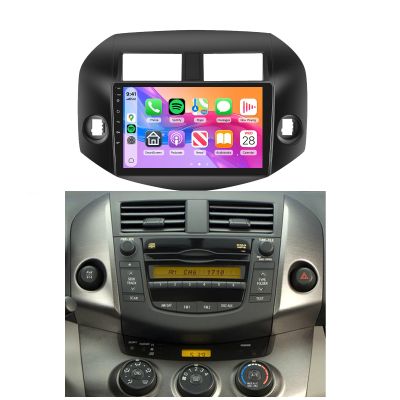 Rimoody 2G+64G Android Car Stereo Radio for Toyota RAV4 2007 2008 2009 2010 2011, Wireless Carplay Andorid auto GPS WiFi Bluetooth 5.0 10.1 inch Touch Screen Mirror Link EQ FM + Backup Camera