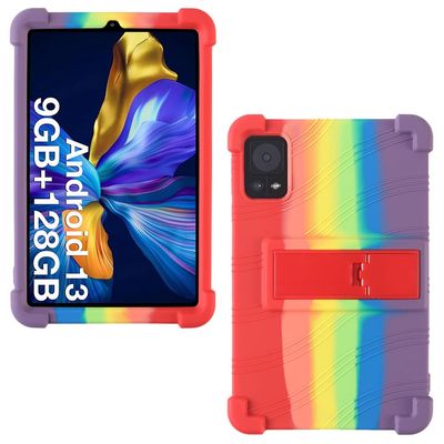AKNICI Case for DOOGEE T20 Mini/DOOGEE T20 Mini Pro 8 Inch Tablet, Soft Silicone Heavy Protective Cover with Adjustable Kickstand for DOOGEE T20 Mini/DOOGEE T20 Mini Pro, Red Purple