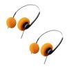 Risprsulen 2Pcs Orange Retro Over-Ear Headphone,Vintage Feelings Underwire Headphone,Hi-Fi Stereo Earphone Headset, Retro Lightweight Earphones for Most Mobile Phones Playback Pevices Headphones view 1