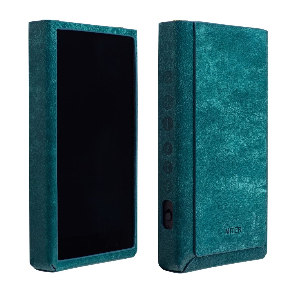 MITER CASE for Sony Walkman NW-ZX707 ZX706 ZX700, Handmade Pueblo Leather Case Cover for ZX700 Series (Turkish Blue)