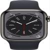 Apple Watch Series 8 [GPS + Cellular, 41mm] - Graphite Stainless Steel with Midnight Sport Band, S/M (Renewed) view 1