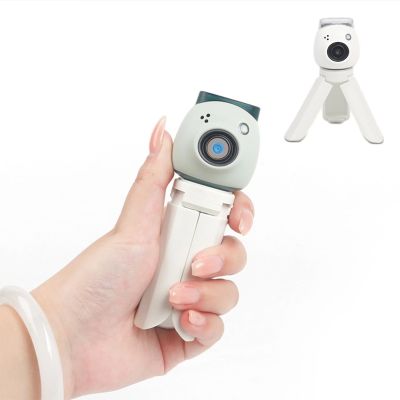 Camera Mini Tripod Portable Desktop Stand for, 12.6in Compact Camera Tripod Stand Small Travel Tripod Grip Handle Tripods with 1/4In Screw for EVO 70 (White)