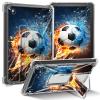 AIRWEE Case for Samsung Galaxy Tab A9 Plus 11"" 2023, Kid Shockproof Tablet Case with Kickstand Galaxy A9 Plus Case, Rugged Transparent TPU Back Protective Case for Galaxy Tab A9 Plus, Soccer Ball view 1