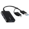 Elecom U3H-CAK3005BBK USB HUB USB HUB 5Gbps Type-C Adapter Cable Fixing 3 Ports, Black view 1